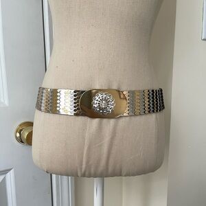 Vintage Gold and Silver Scallop Belt